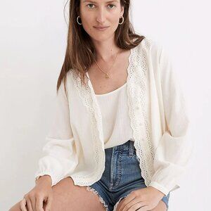 NWT Madewell 2-Piece Eyelet Top, Size Medium